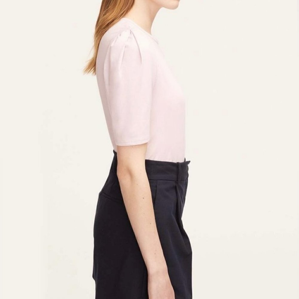 New Rebecca Taylor Light Pink A-line Puff Sleeves T-shirt US M - Picture 3 of 4